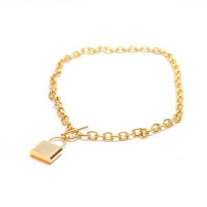 Gold Locked Up necklace