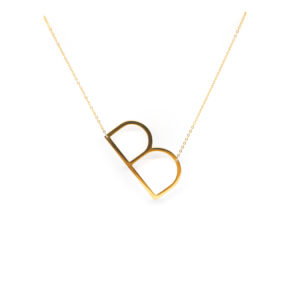 Initial necklace gold